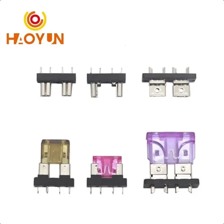 【20-5PCS】Medium Mini Small Fuse Holder PCB Board with Car Blade Fuses 10A for Auto Automotive PCB Board Safety clip Insertion