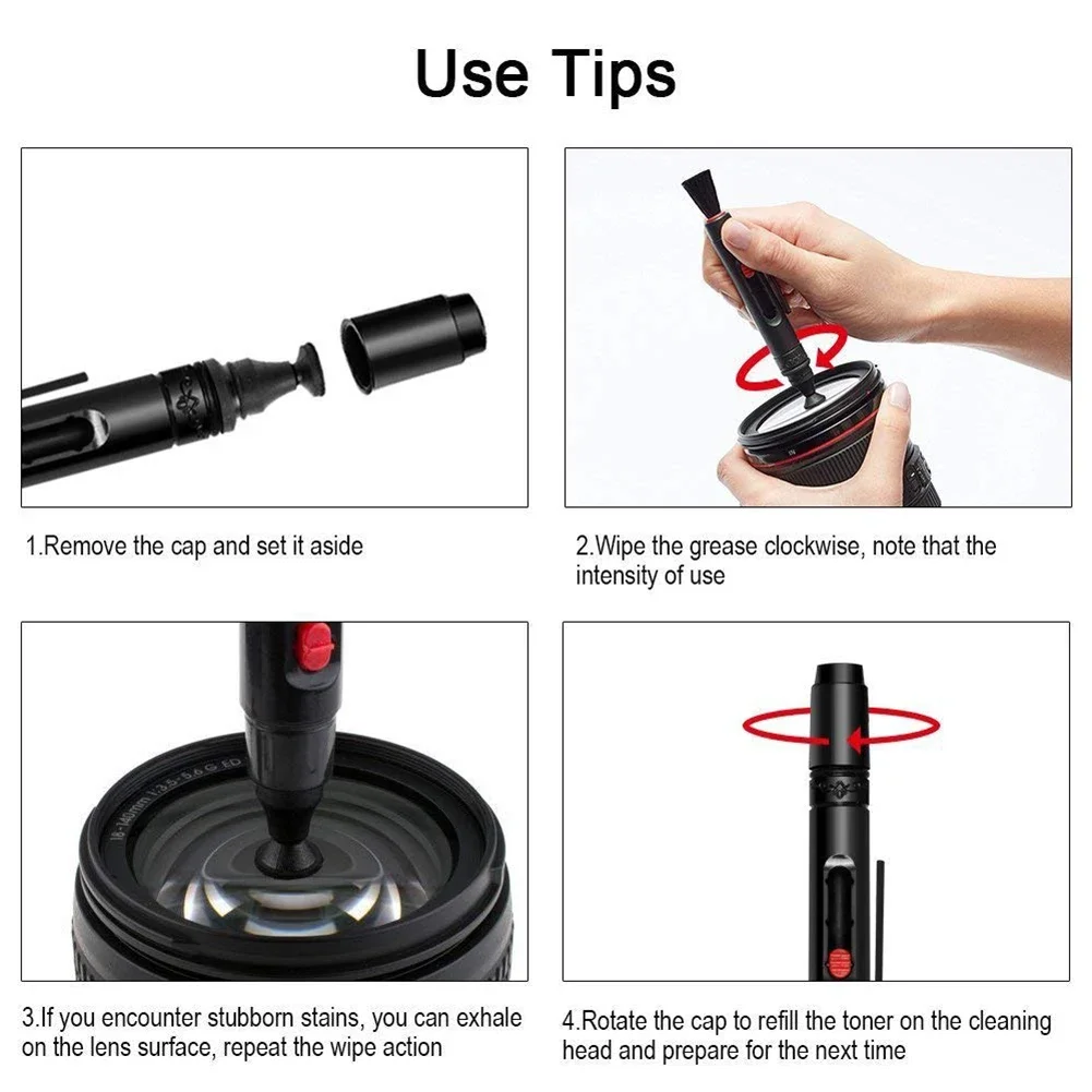 19PCS Camera Cleaner Kit Digital Camera Sensor DSLR Lens Cleaning Brush Air Blower for Sony Fujifilm Nikon Canon Phone PC Clean