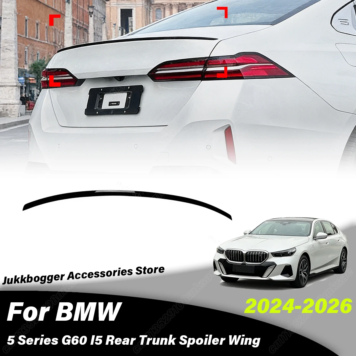 

For BMW 5 Series G60 I5 525i 530i 535i 2024 2025 2026 Automobile Rear Middle Spoiler Board External Decoration Accessories Kit
