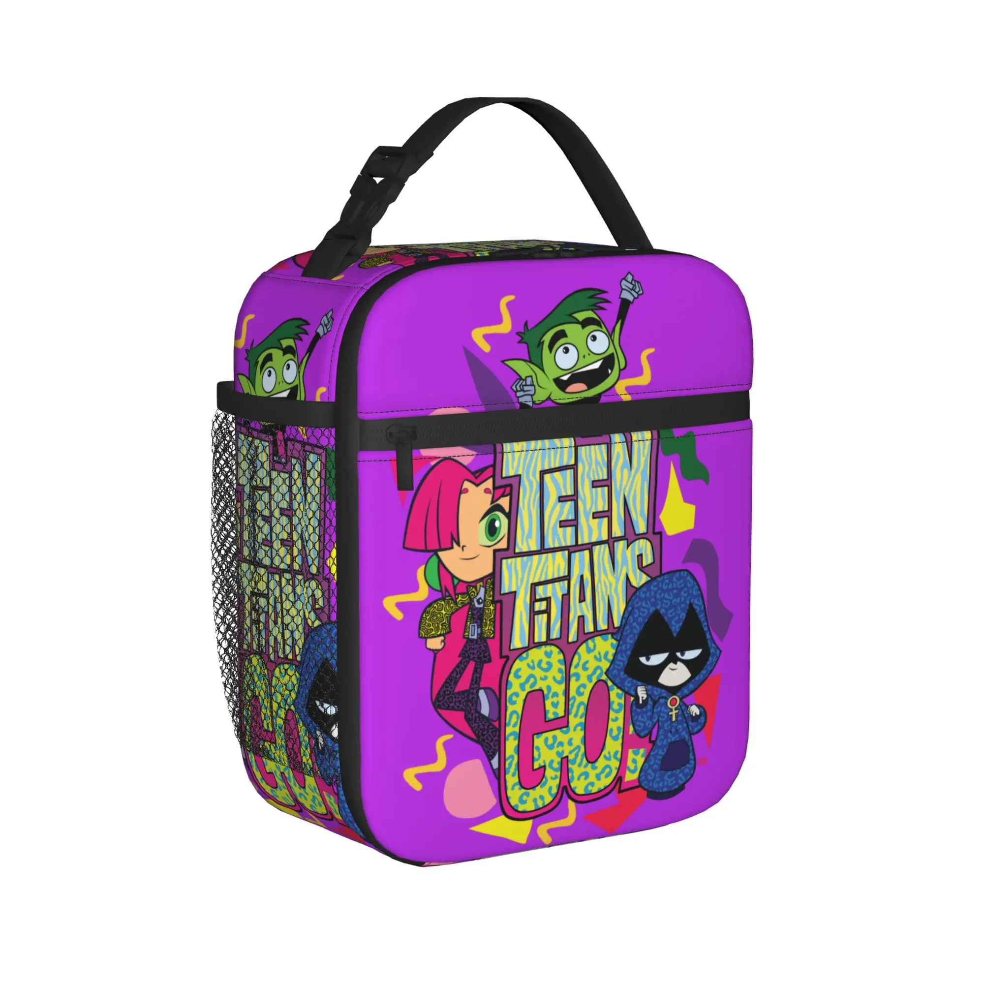 Teen Titans Go Girls Animal Insulated Lunch Bags Cooler Bag Reusable,Lunch Container High Capacity Tote Lunch Box