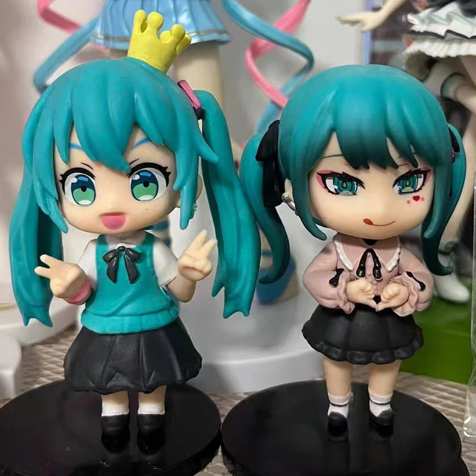 6pcs/set Anime new  miku figure mini character ornaments kawai  hatsune table decoration for home adult toy child gift
