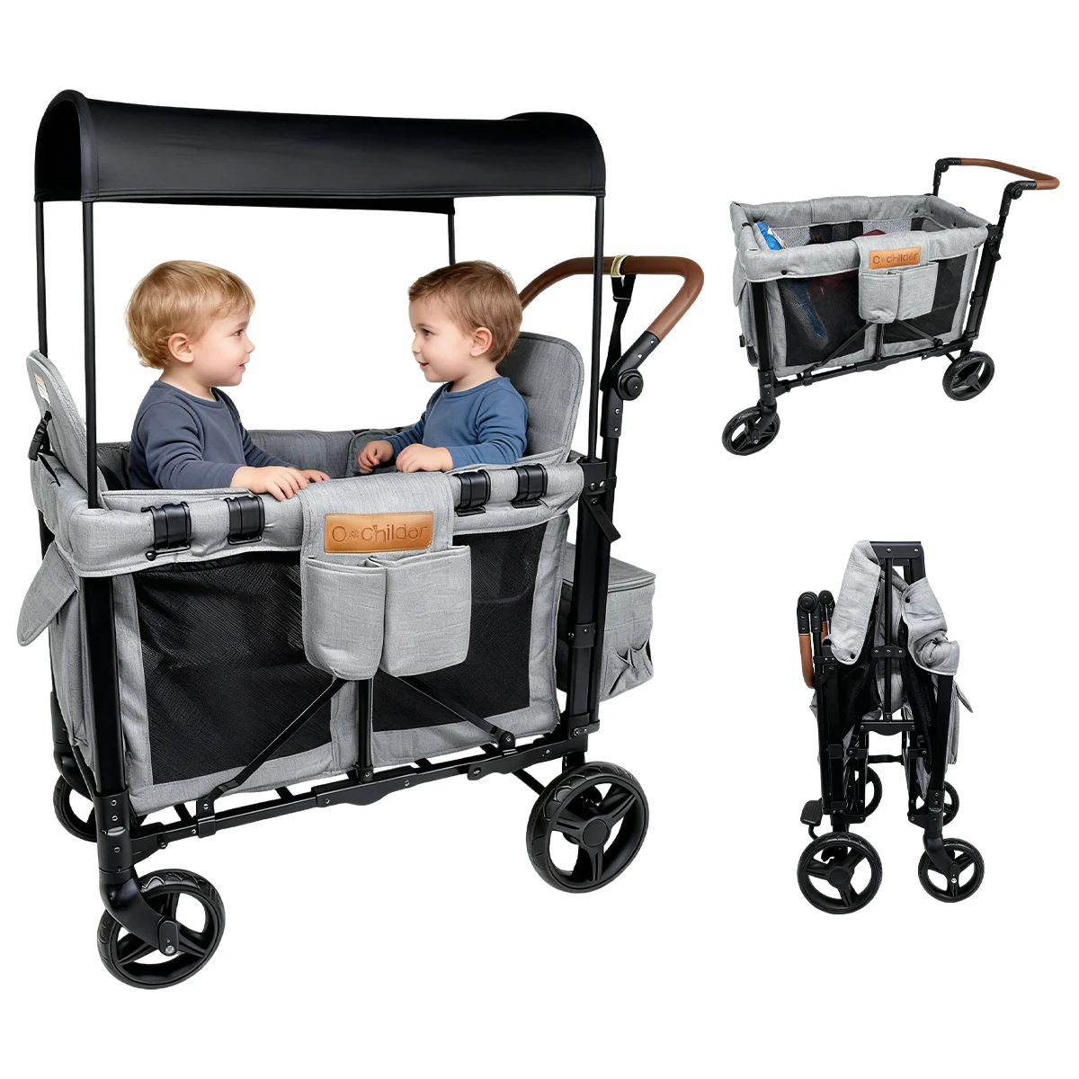 

2 Seat Baby Stroller，Multifunctional handcart, 6 Months Plus, Detachable canopy, camper van, Thanksgiving gift