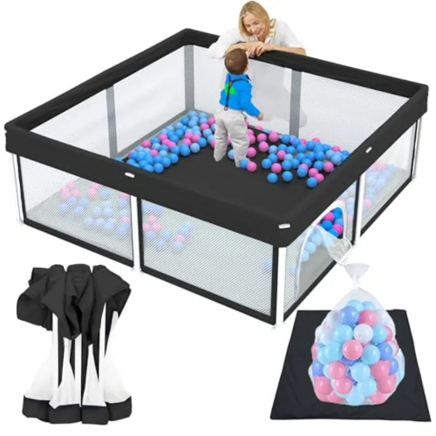 

Складной детский манеж с ковриком 50×50 см, портативный манеж для малышей и детей ясельного возраста, для дома и улицы, безопасный игровой манеж