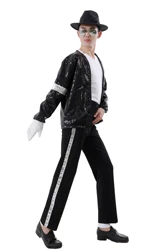 Professional 5-Piece Cosplay Men's Children's Halloween Costume Jacket+Pants+Socks+Gloves+Hat