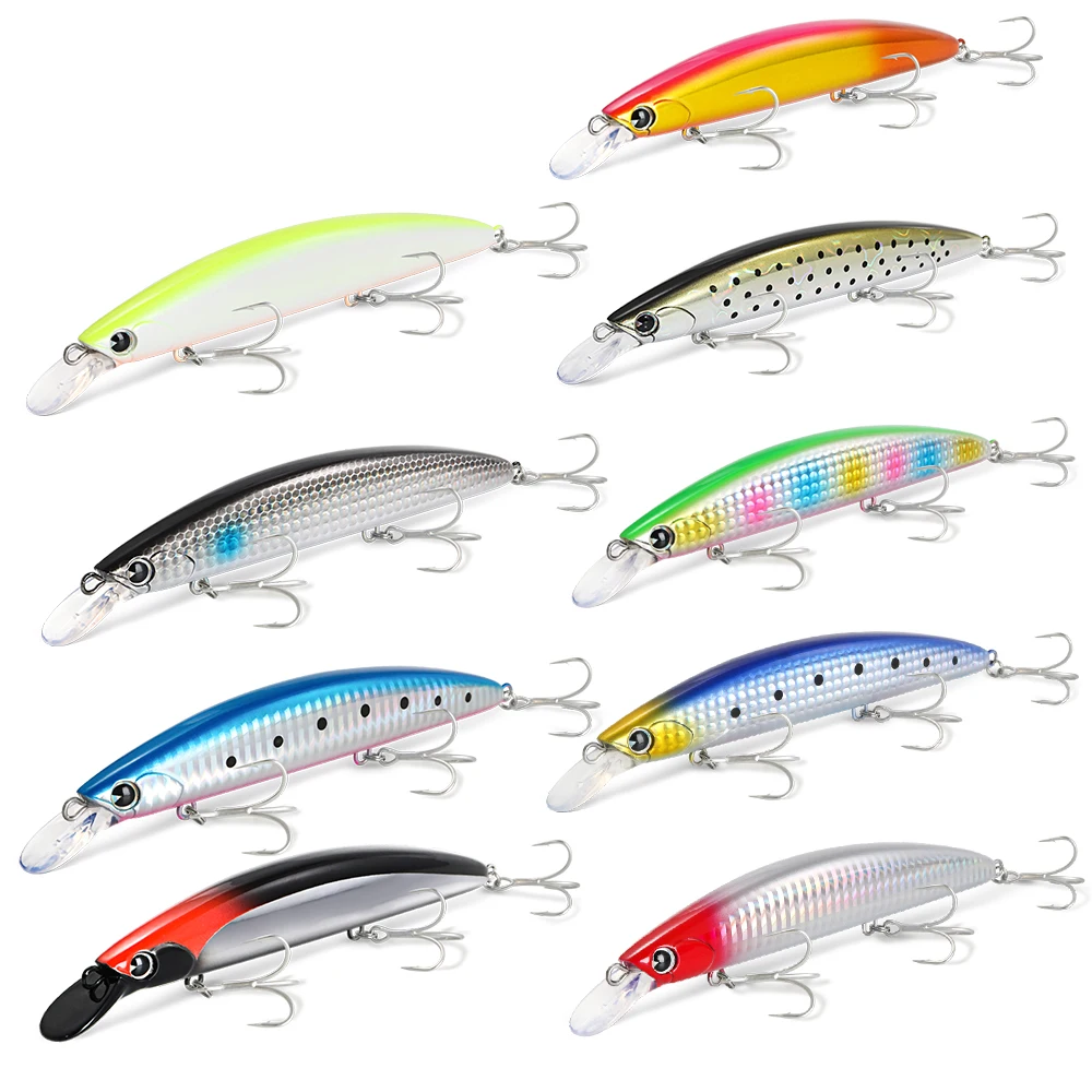 JIGGING PRO Gyodo 130mm 23g Flatfish Minnow Lure Long Casting Floating Wobbler Saltwater Fishing Lure