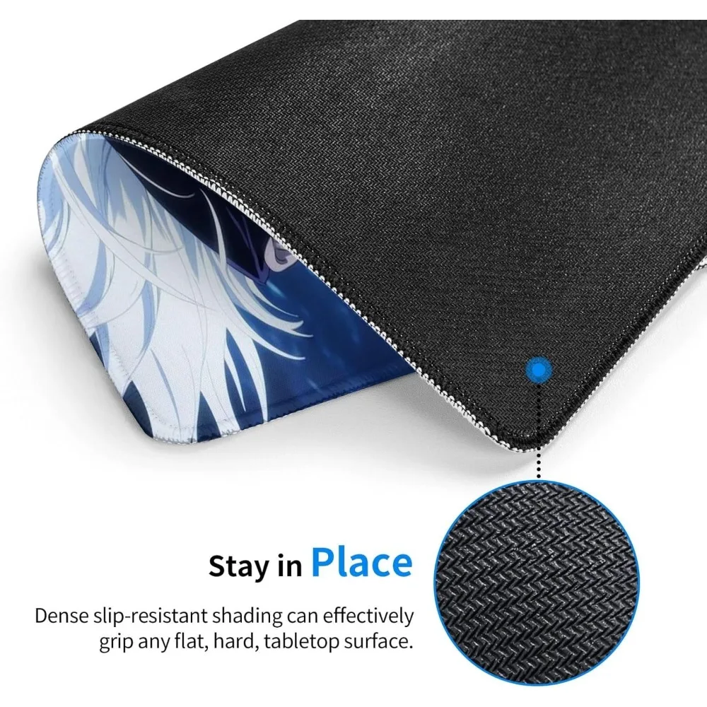 Grande mouse pad de borracha antiderrapante para jogos para laptop e computador, 7 x 8,6 polegadas