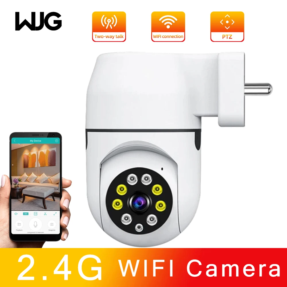 

WJG 1080P ptz-камера, Wi-Fi камера безопасности, Wi-Fi экшн-камера с ночным видением, двусторонняя внутренняя безопасность