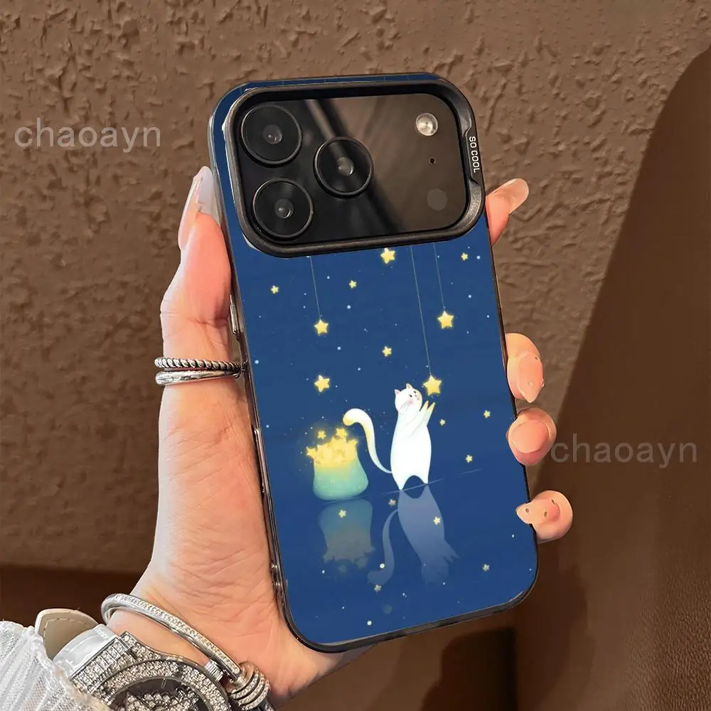 

Star Kitten Phone Case for iPhone17 16 15 14 13 12 11 Pro/ Max/Plus shock-proof rear cover anti-fingerprint
