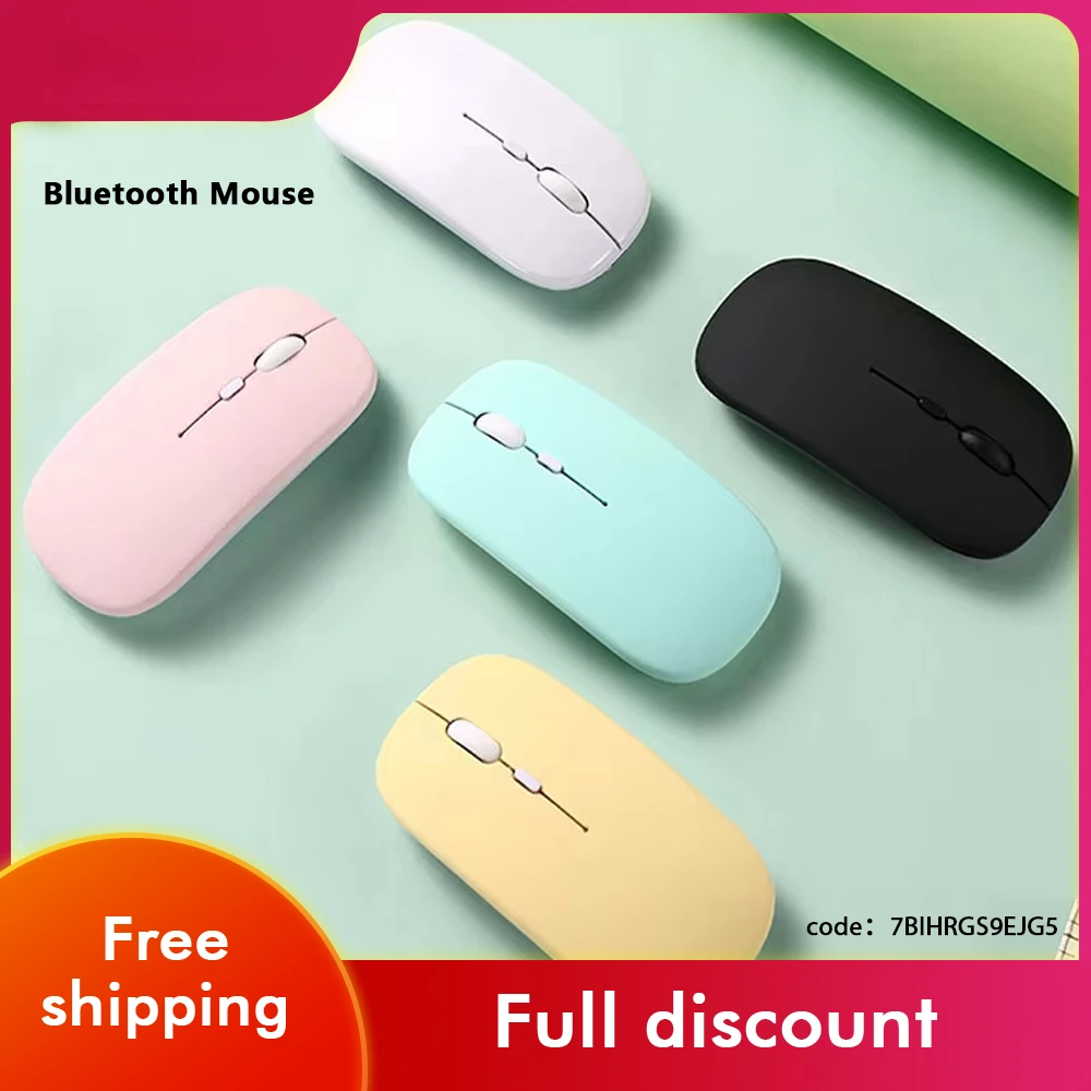 Bluetooth Mouse Wireless Mute Ergonomic Portable Mini Office Mouse Durable Keyboard Color Selectable For Multiple Devices