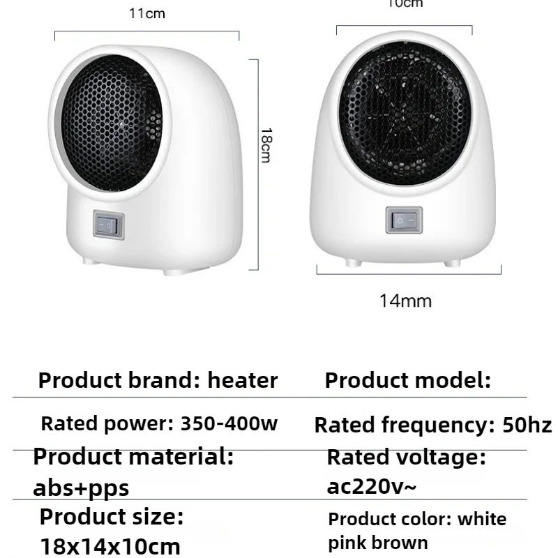 Portable Desktop Heater Mini Small Electric Heater Silent Heating Fan for Home Dormitory Office Hot Air Blower Home Appliance