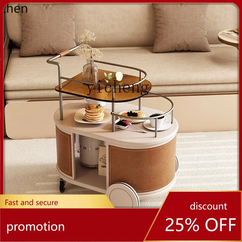 

HXL Sofa Side Table Simple Living Room Trolley Rack Removable Creative Coffee Table