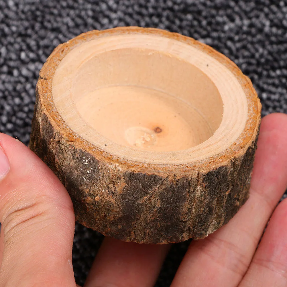 

12Pcs Wooden Tree Stump Holders Rustic Votive Tealight Stands for Weddings Parties Home Decoration Centerpieces