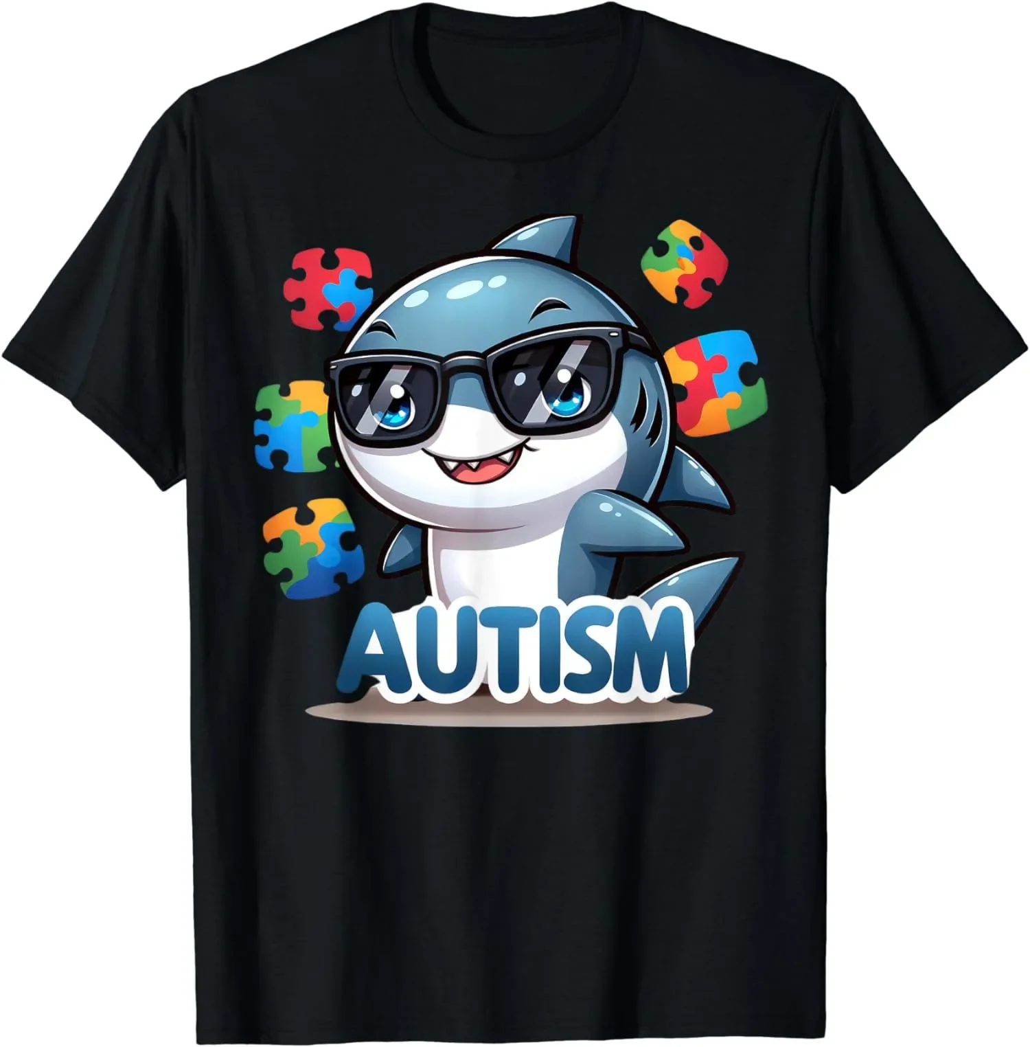 

Funny Autism Shark Puzzle Autism Awareness Day Unisex T-Shirt