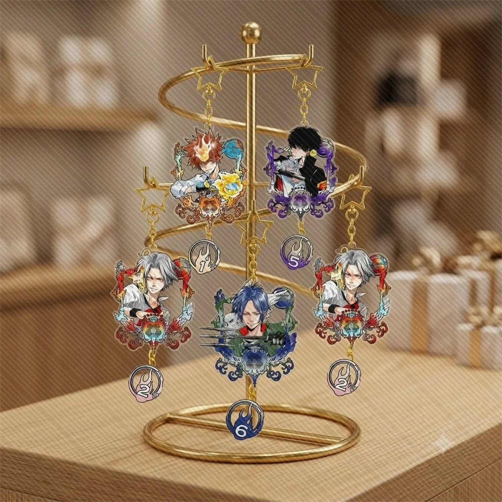 6CM heißer Anime HITMAN REBORN Acryl-Schlüsselanhänger, charakteristische Figuren, Ornament-Accessoires, Sammlerstücke, Weihnachtsgeschenke