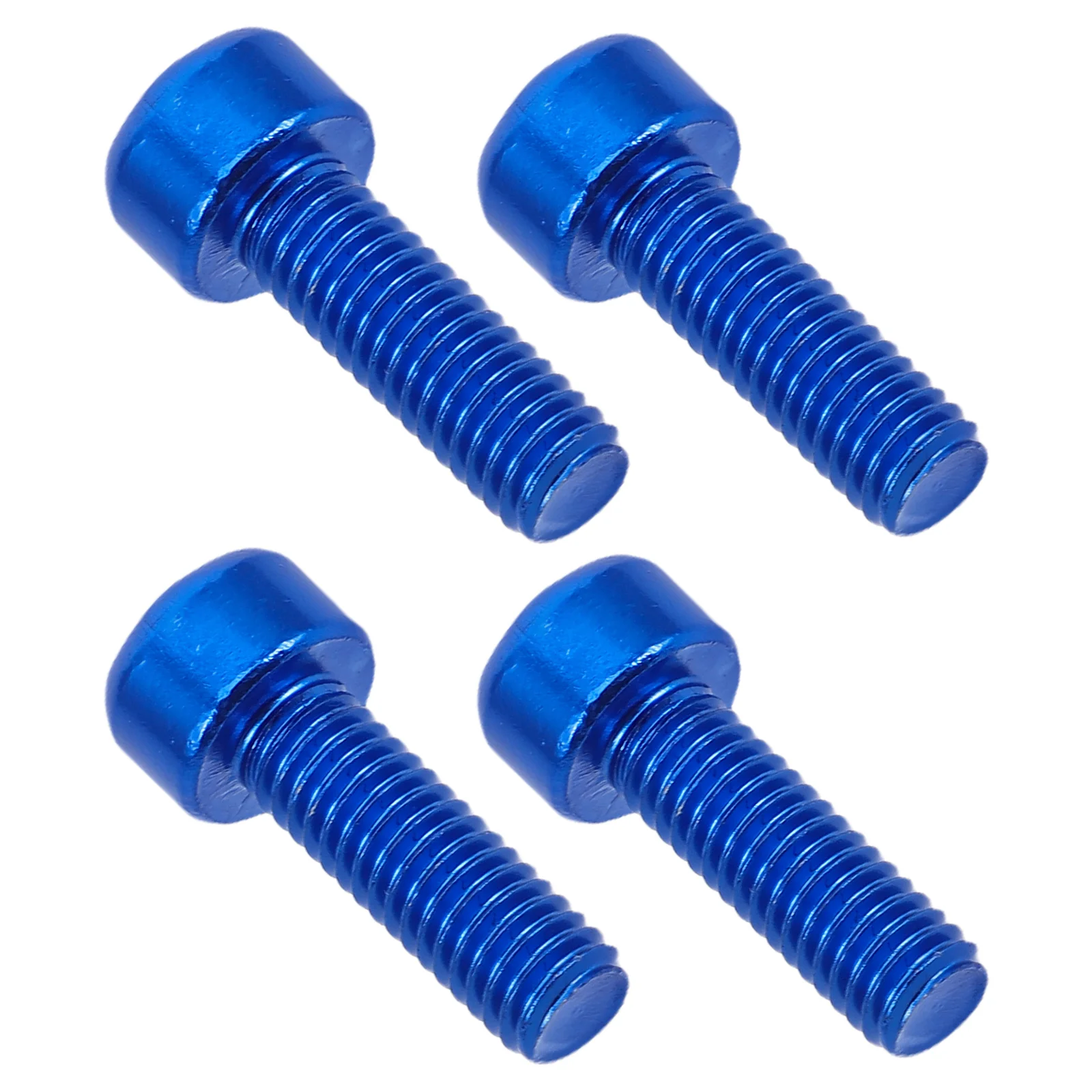 

4pcs M5x15mm Blue Aluminum Alloy Bicycle Screws For Water Bottle Cage Mountain Road Folding Bikes Bike Hydration Holder