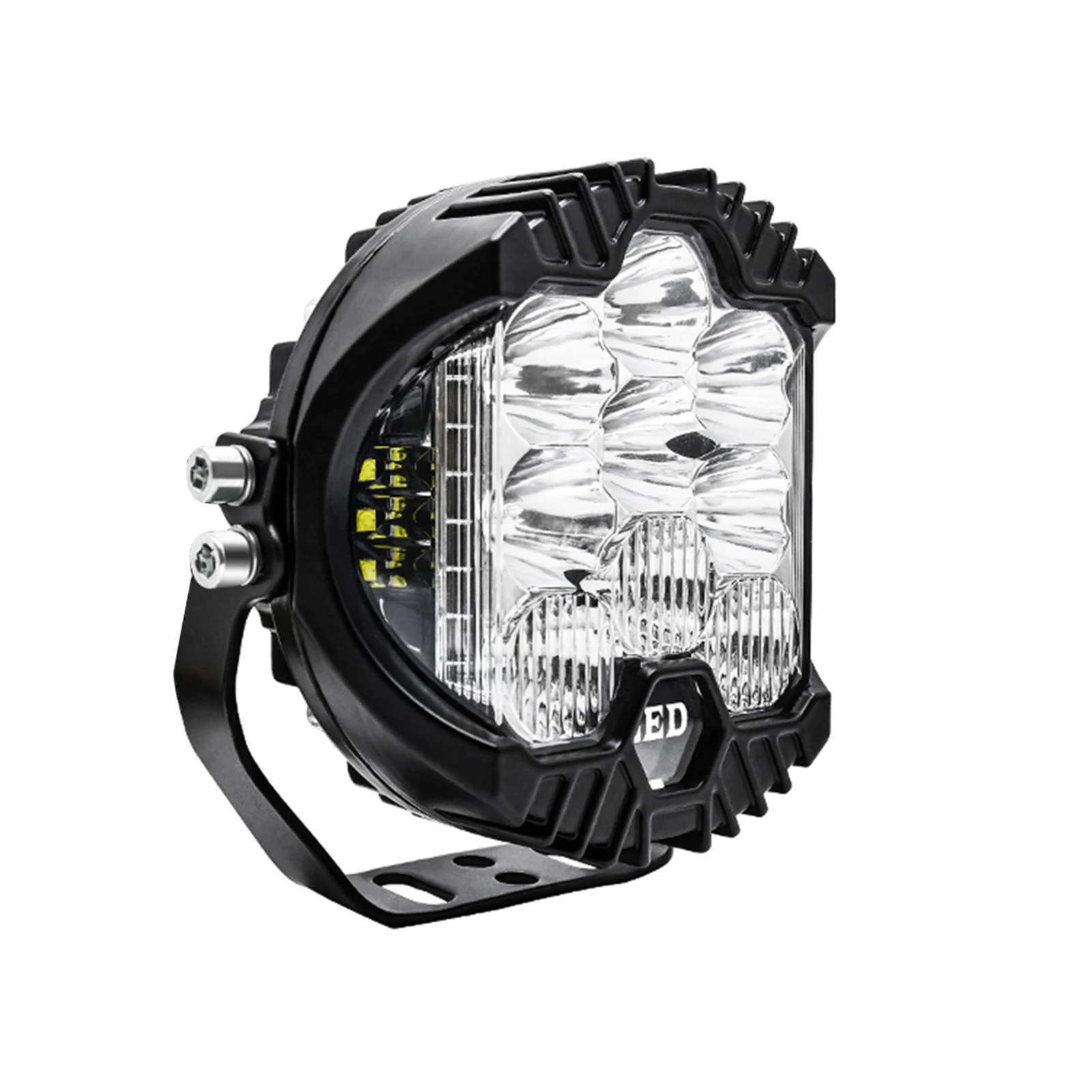 1Pcs 5inch 150W 15 LED Chips 15000LM 6000K IP68 Black LED Work Light Pods Combo Beam 9-30V Offroad Driving Fog Lamp Die-casting