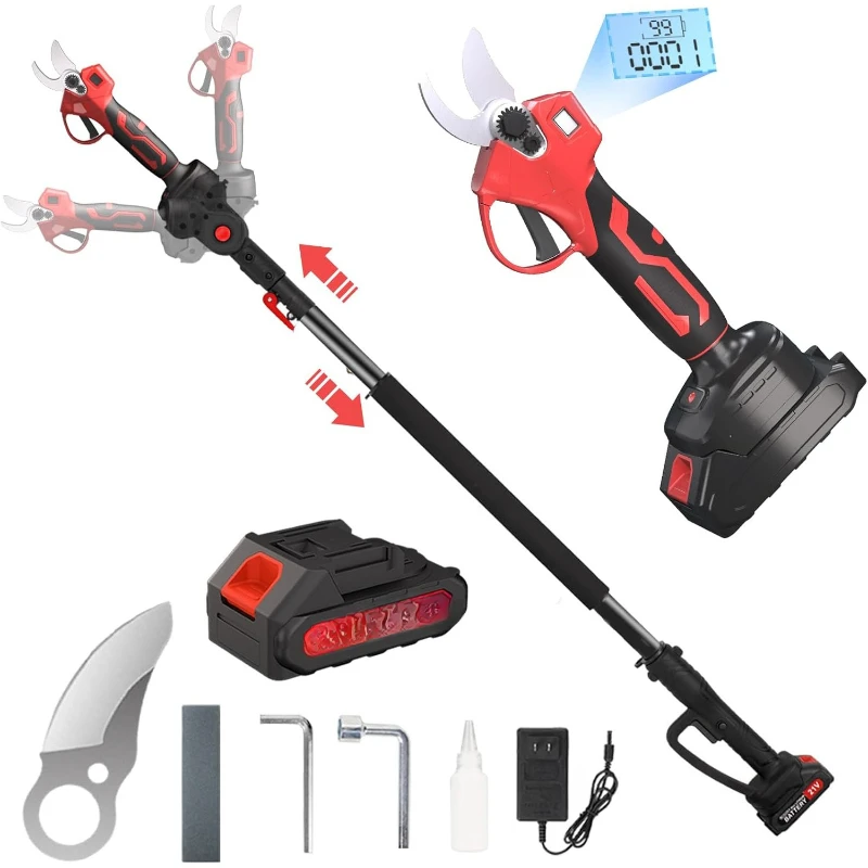 

Lithium battery high pole pruning shears electric scissors fruit tree rechargeable strong garden