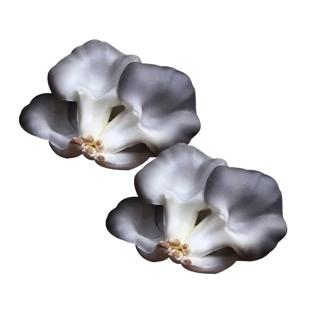 

2 Pcs Straw Mushrooms Realistic Garden L Decor DecorFood Vegetable PU Figurine Bonsai L