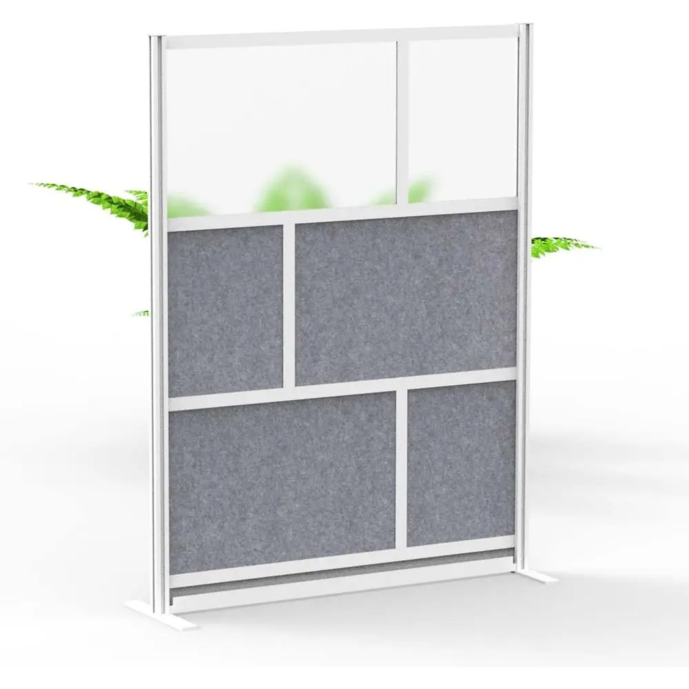 

Расширяемый модульный настенный разделитель, матовые акриловые панели 53x70, звукопоглощающие, серебряная рамка