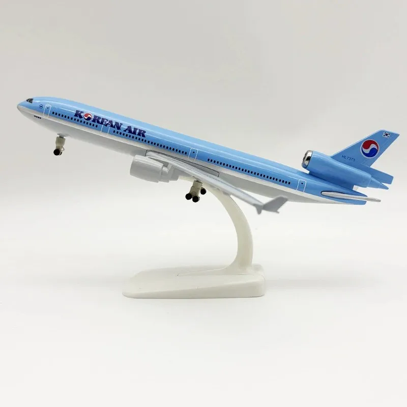 Modelo de Avião 20cm MD-11 Airways Coreano, Kit de Modelo de Avião em Metal com Rodas e Trem de Pouso, Aeronave Diecast