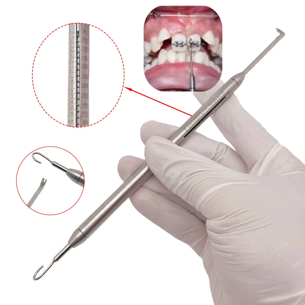 Dental Orthodontic Dynamometer Stress Tension Meter for Elastic Bands & Braces - Autoclavable Force Gauge Oral Measurement Tool