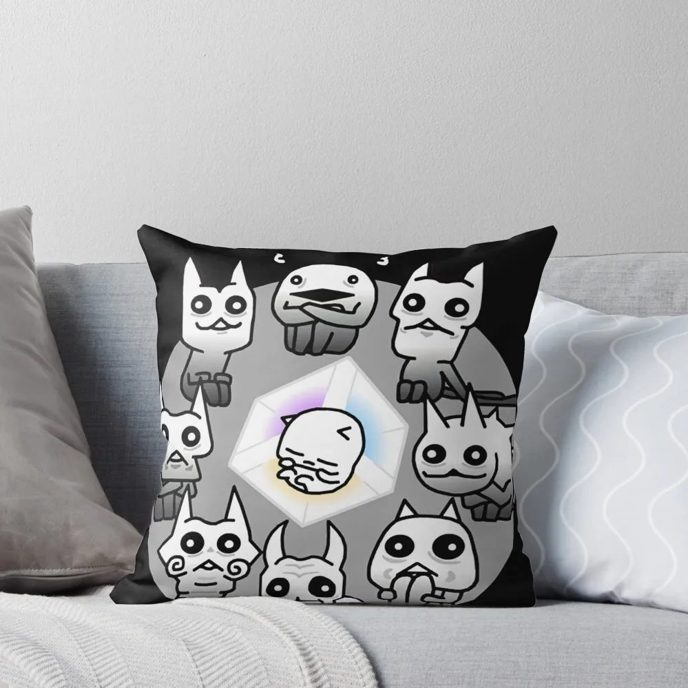 

Battle Cats Nekoluga Mural Essential Throw Pillow Luxury Sofa Cushions Decorative Cushions luxury covers pillow