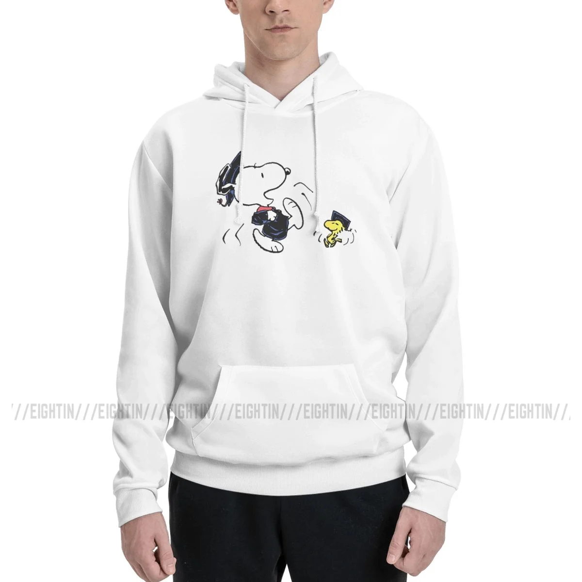 Louco hoodie casal fino velo moletom masculino graduação esquadrão snoopy woodstock dos desenhos animados moletom com capuz pullovers gráficos