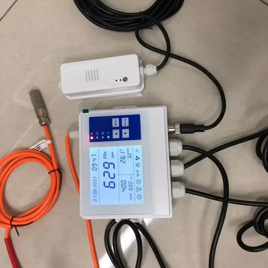 

Настенный контроллер CO2 в виде гриба: разделенный датчик CO2, регулирование влажности и температуры, для оборудования для выращивания грибов