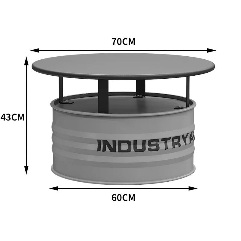 Cafe Bar Clear Bar Table and Chair Combination Tavern BBQ Milk Tea Shop Oil Barrel Booth