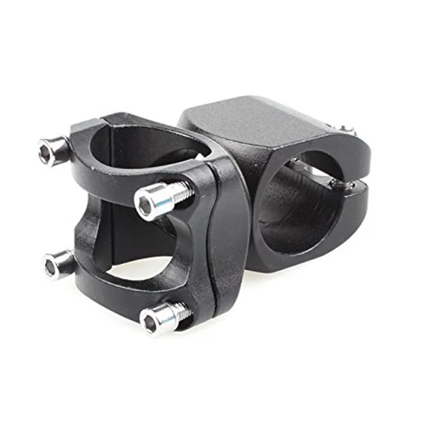 

Aluminum Alloy Short Handlebar Stem Black Durable Robust Bike Riser for Mountain Road Fixed Gear Bicycle Accessory