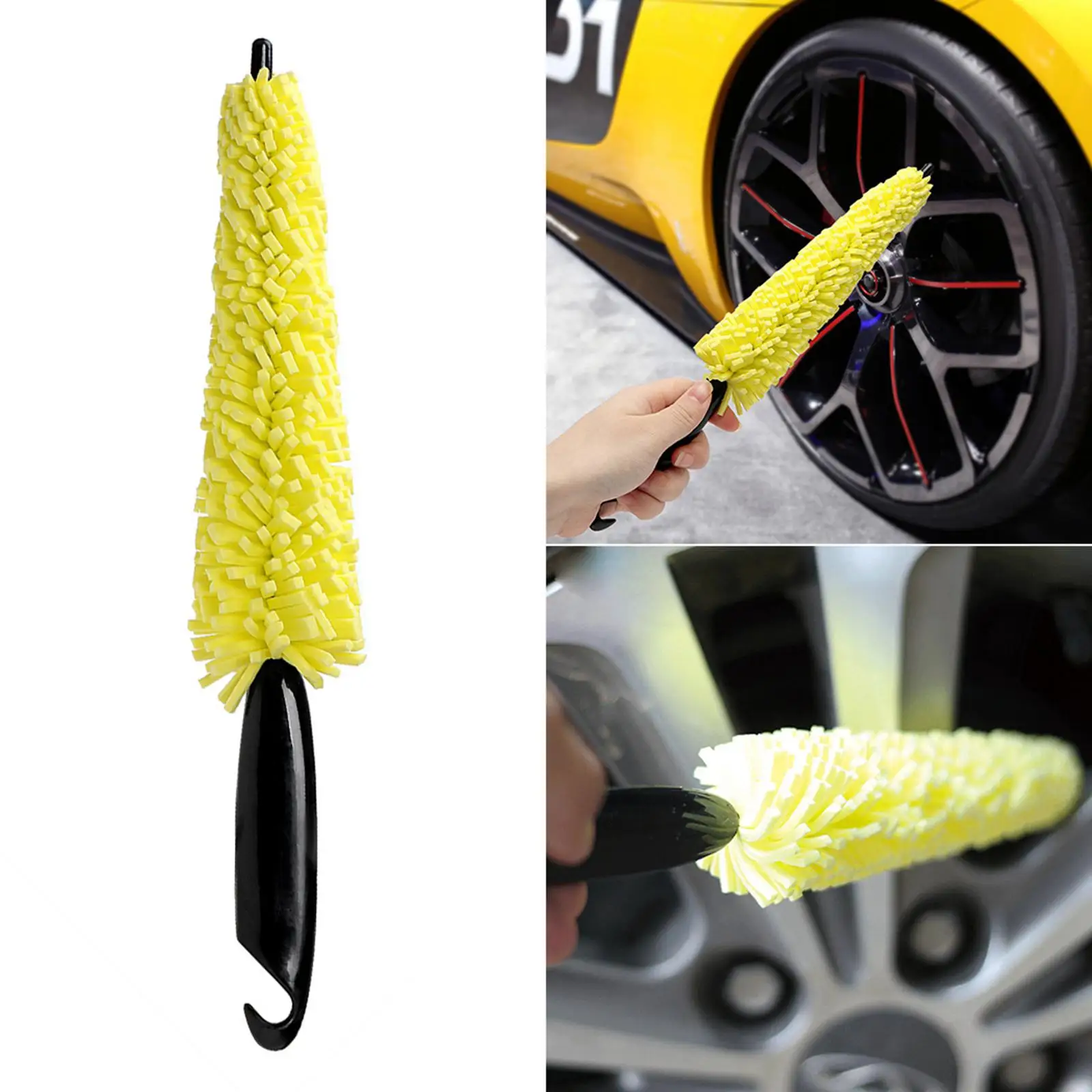 Car Wheel cleaning Brush Rim Scrubber Grooming Brush for Bike Clean Dirty Tire