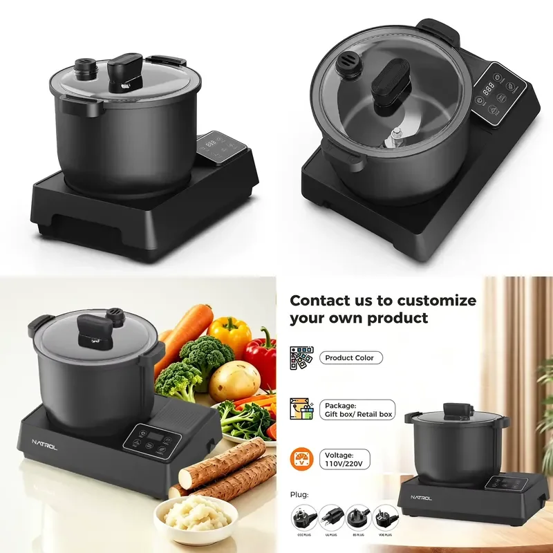 for Electric Automatic Heating Food Processor 5L Bean Powder Machine Pigeon Meat Powder Mashing Machine