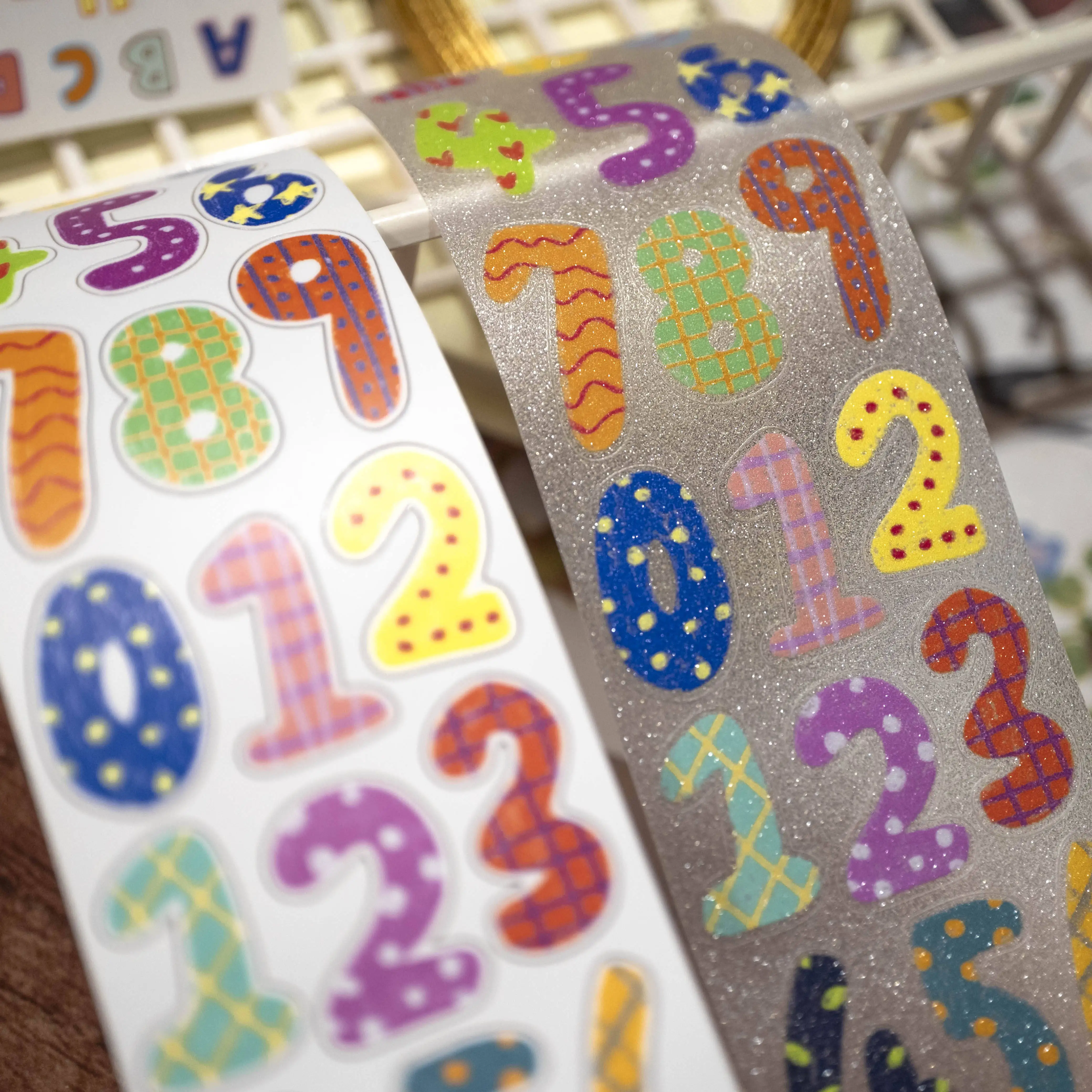 Bulan‘s Studio Number Deco Stationery Vegetable Fruit Die Cut Yupo PET Tape Craft Supplies DIY Scrapbooking Sticker