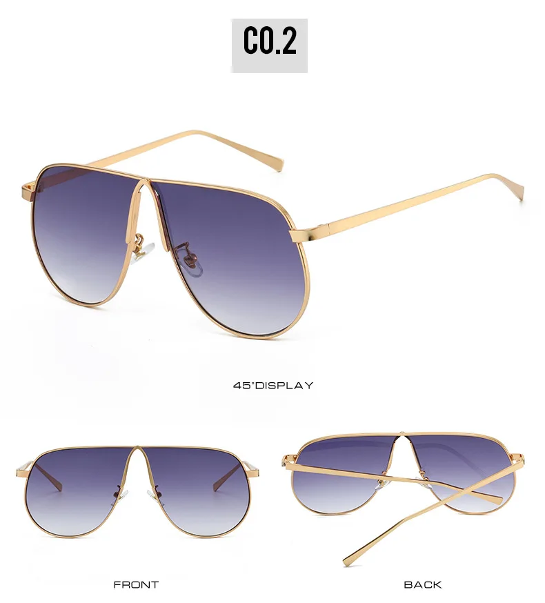 Vintage Übergroße Farbverlauf-Sonnenbrille aus Legierung für Damen Neue Modische Rosa Elegante Sonnenbrillen Retro Sexy Shades Outdoor UV400 – Detail 14