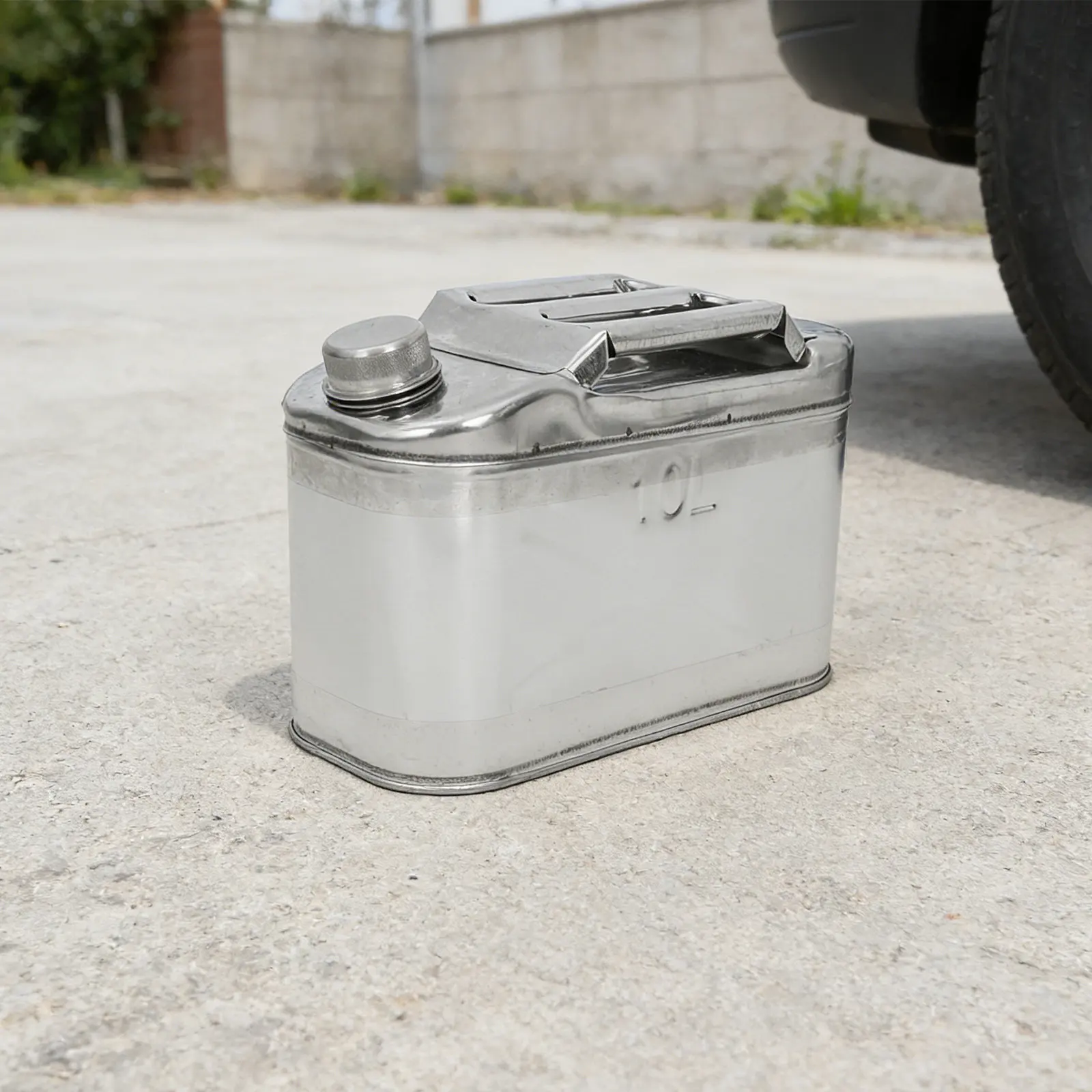 2.6 Gallon Stainless Steel Camping Bucket Metal Water Can with Spout Valve Heavy Duty Leak Proof Container Metal Bucket with Lid