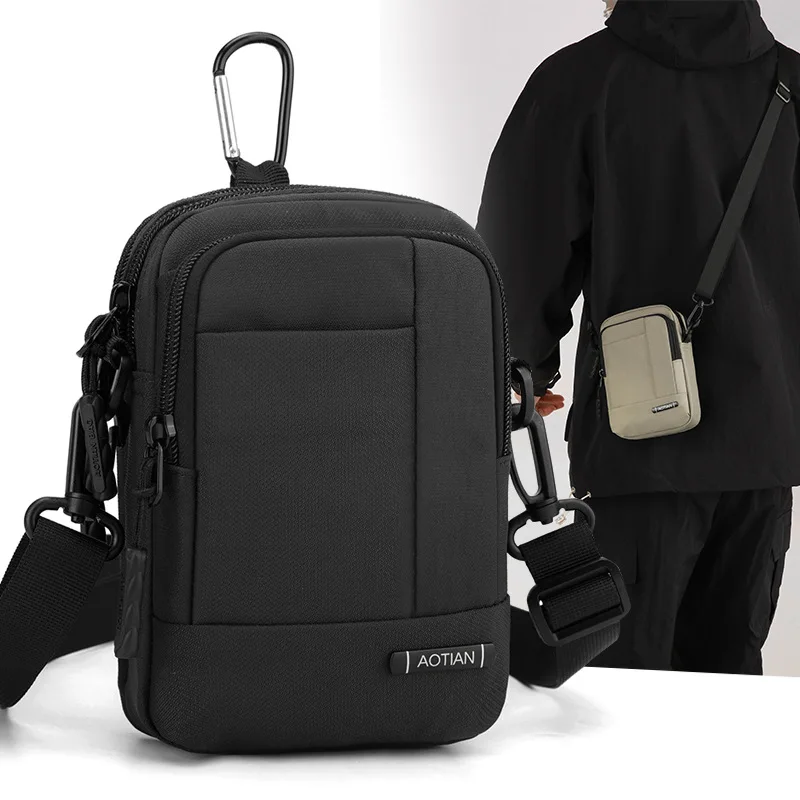 Multi-functional commuting mobile phone storage, travel crossbody small backpack, unisble-use water-resistant waist bag