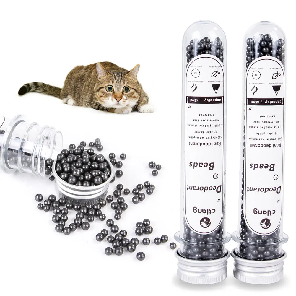 

45 ML Deodorizing Beads Cat Litter Odor Carbon Charcoal Beads Pet Urine Moisture Absorbent