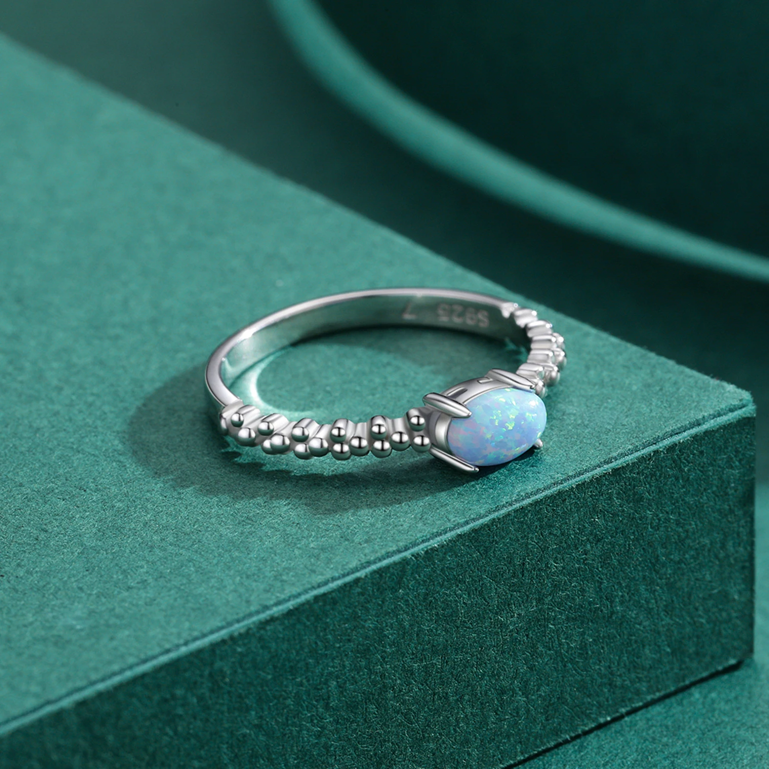 MODIAN Genuine 925 Sterling Silver Natural Oval Opals Original Design Finger Rings For Women Fashion Fine Jewelry Accessories