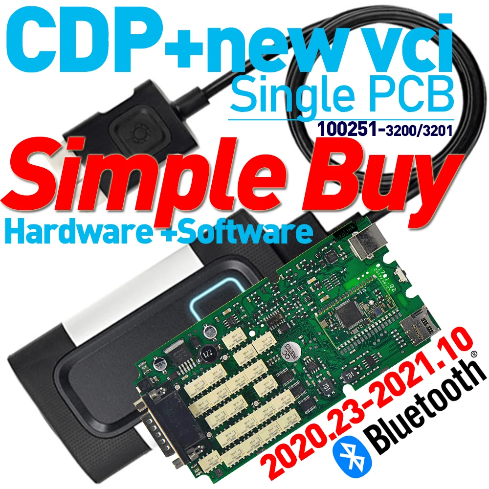 20221.11 Upgrade To 2024.00 Request Hardware DS AUTO New VCI A+ Quality Single Board One PCB OBDII Pro Online Diagnostic TCSCDP