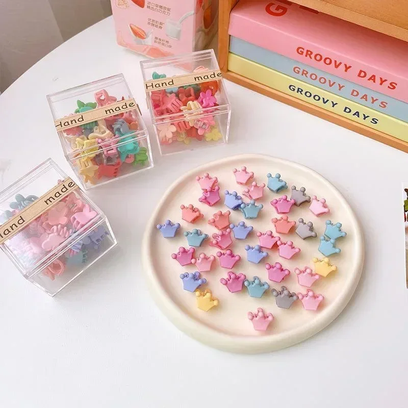 Korean Style Cute Kids Small Hair Clip Cartoon Animal Color Hair Ornament 36Pcs Box Small Grabber Clip Girl Coiled Hair Headgear