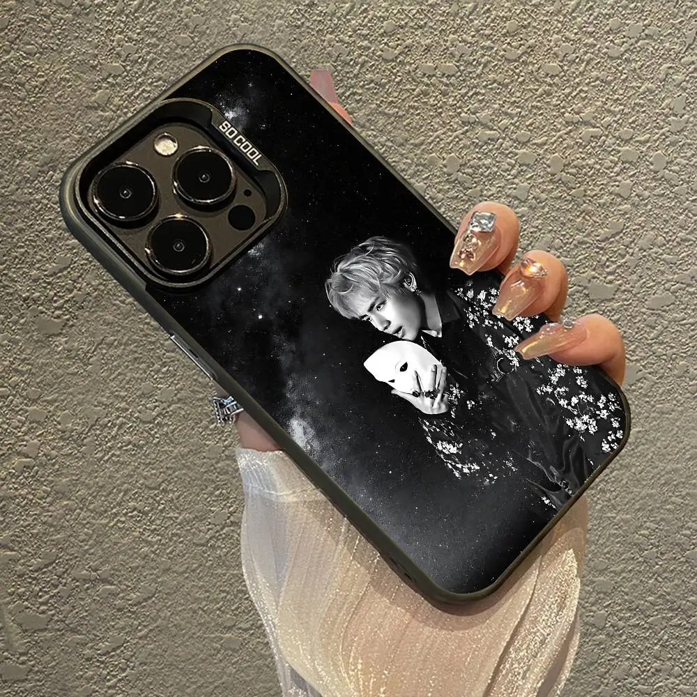 Imagen 6: Singer Kor V Band Bts funda de teléfono para IPhone 16 15 Plus 14 13 12mini 11Pro Max caramelo mate cubierta trasera a prueba de golpes