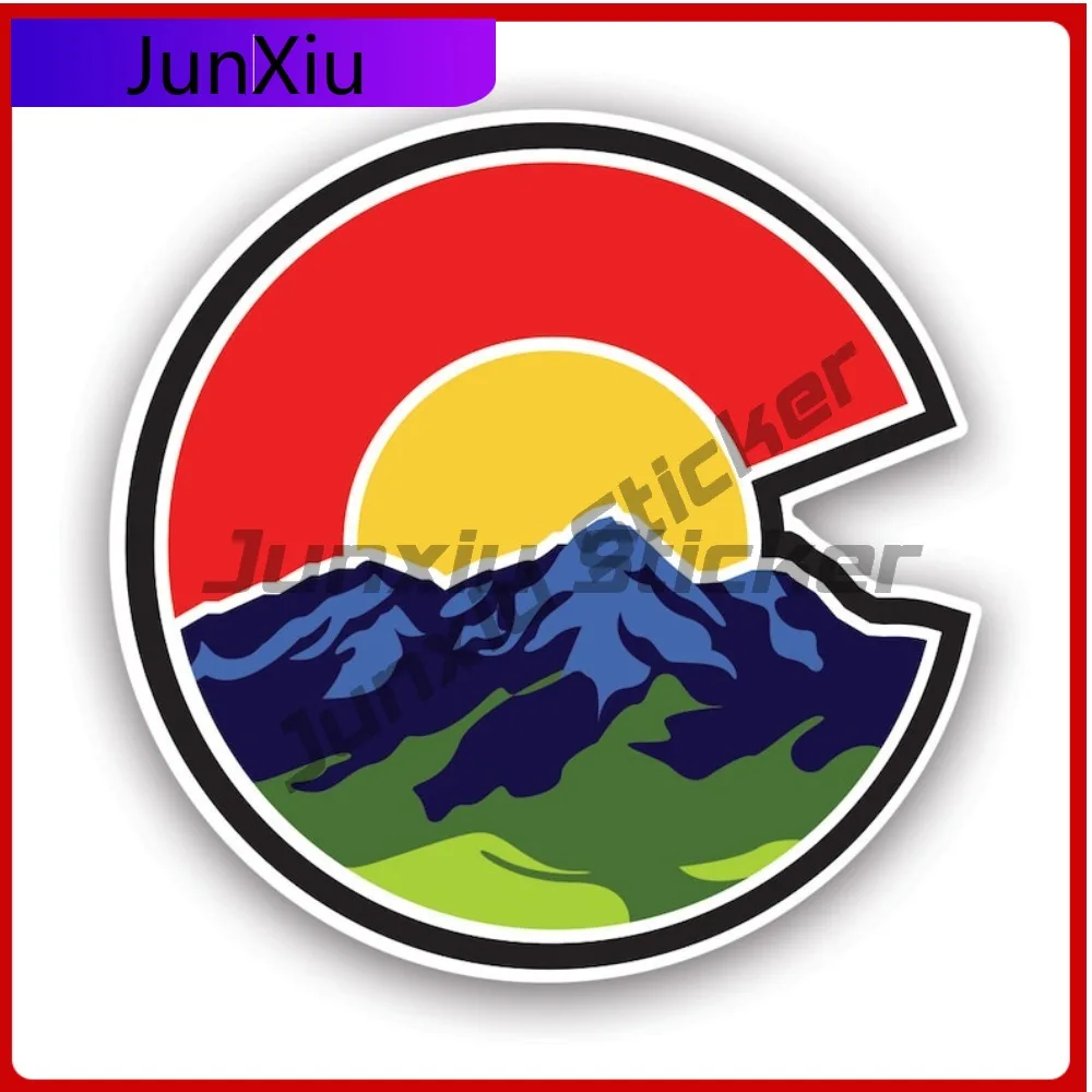 

Nature Colorado C Logo Shaped Sticker Uv Protected Decals Co Denver Boulder Native Rocky Mountains Auto Decor Car Sticker Vinyl