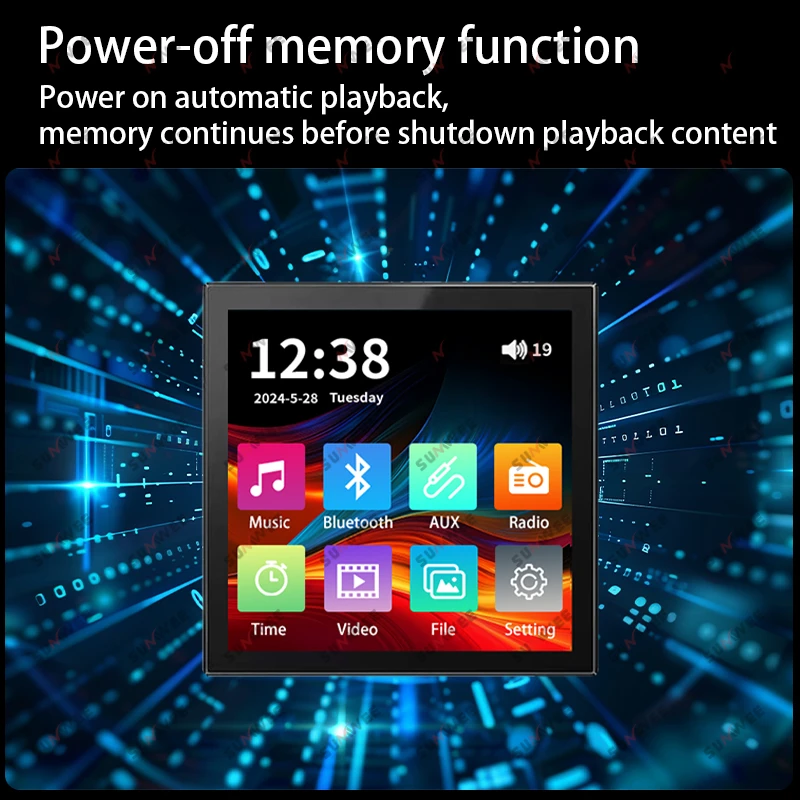 86 نوع شاشة تعمل باللمس الصوت الجدار مكبر للصوت بلوتوث TF FM لوحة تحكم بالموسيقى ستيريو سقف مكبرات الصوت نظام تحكم الصوت