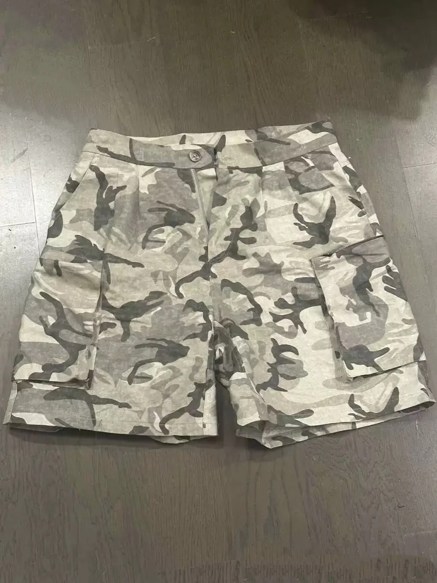 

Камуфляжные рабочие брюки свободного кроя с Accordion kets ex Summer Street Sle ort Pants Youthful Energy Five-Quarter...