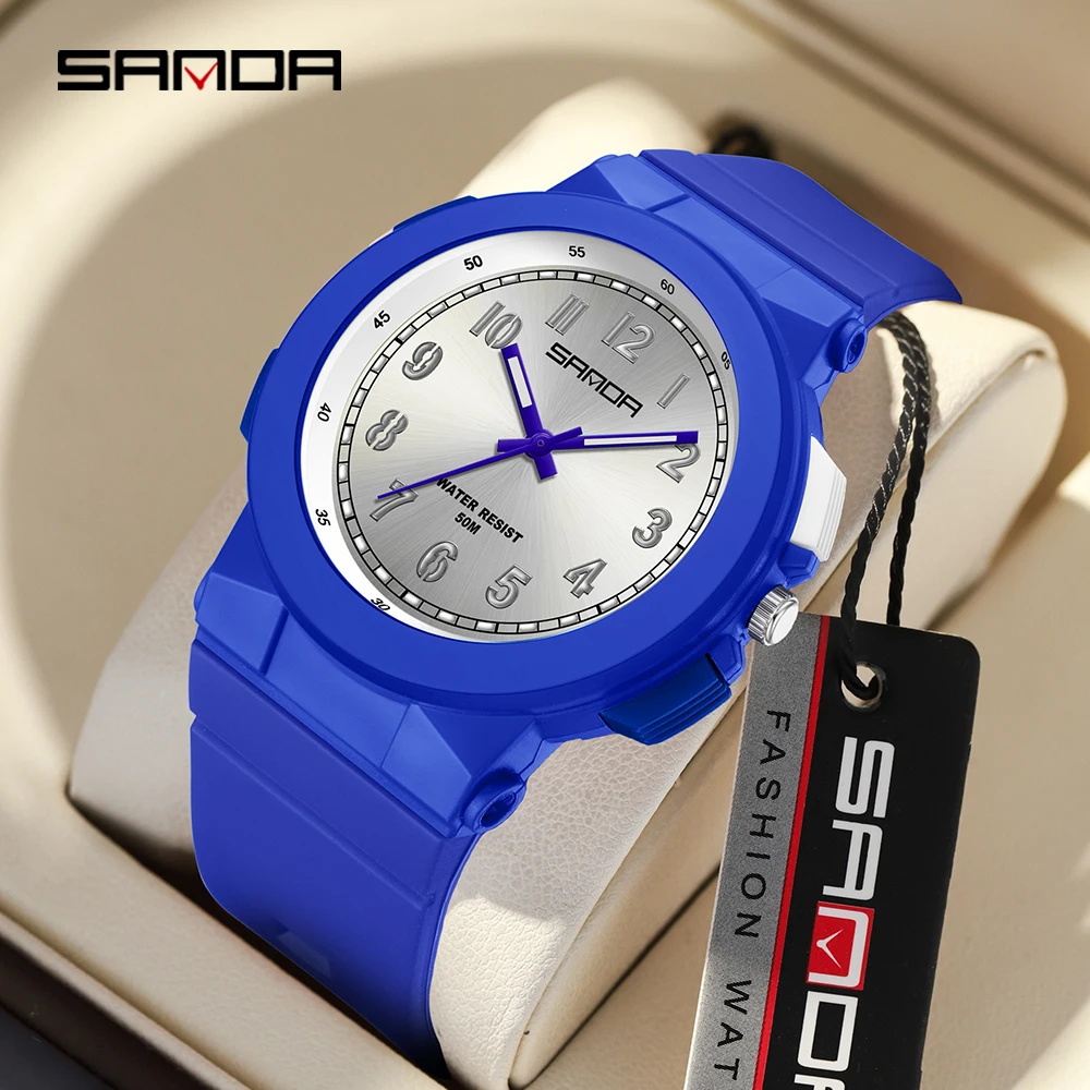 SANDA New 6194 Luxury Fashion Student Electronic Quartz Watch Waterproof Minimalist Men's and Women's Quartz Electronic Watch