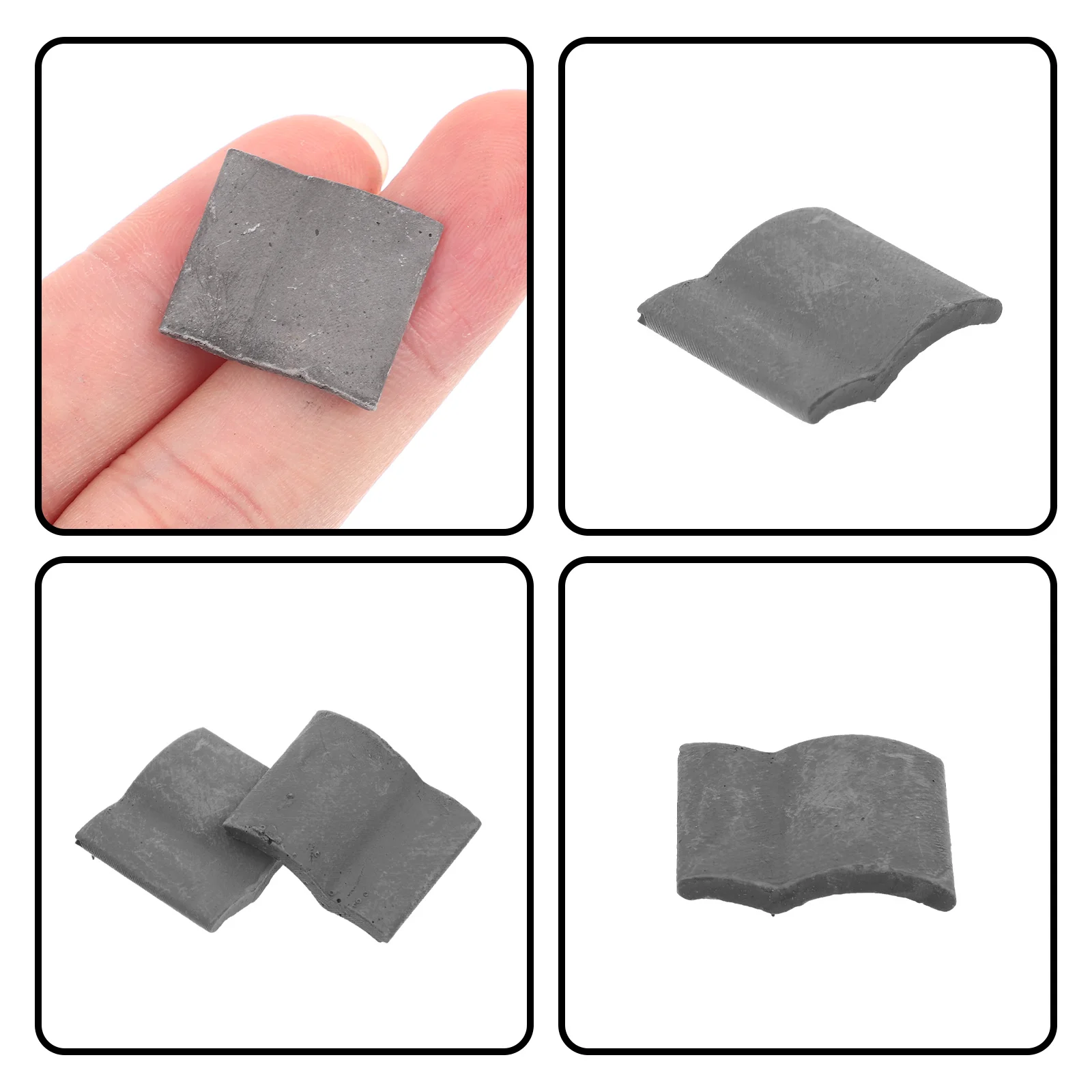 

50 Pcs Simulated Brick Mini House Decoration Roof Tiles Model Red Miniature Railroad Landscaping Sand Table Clay Garden