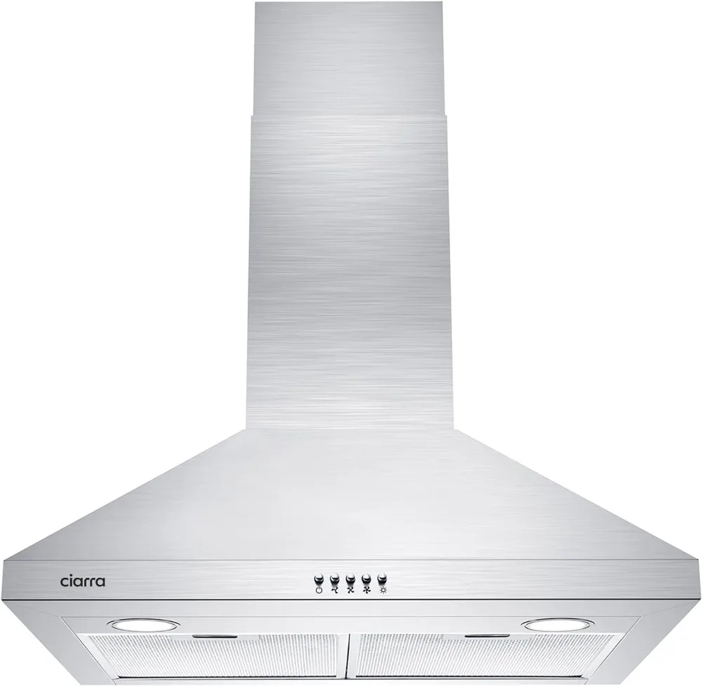 Wall Mount Ductless Range Hood ventilação, aço inoxidável, cozinha Hood, 30 ", 450 CFM, CAS75206P