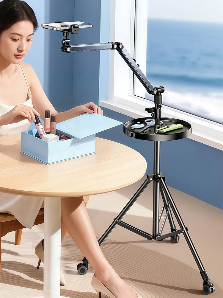 Penyangga Tablet Lantai Eary, Penyangga Ponsel di Atas Tempat Tidur, Penyangga Sudut dan Tinggi yang Dapat Disesuaikan, Kompatibel dengan iPhone iPad Pro Air Mini Samsung