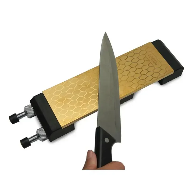 DMD Titanium Diamond Whetstone Double Sided 400 and 1000 Grits With Size 200*70*8mm Knife Sharpening Stone with Holder