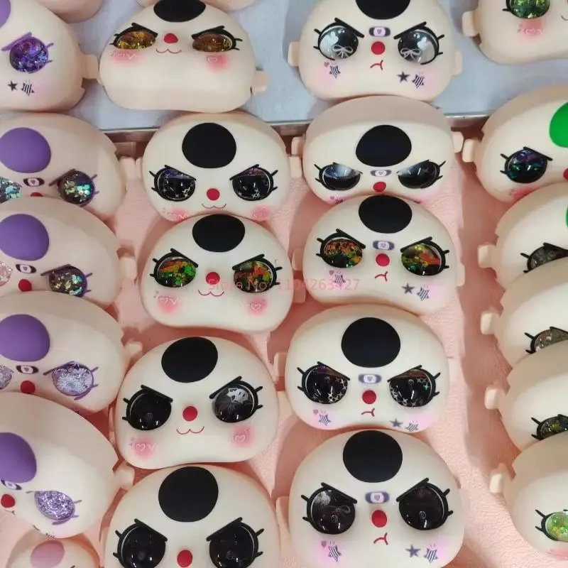 En Stock adapté au 400% bébé trois et oeil de cristal visage coquille Expression fait à la main bébé trois visages en vinyle accessoire de remplacement